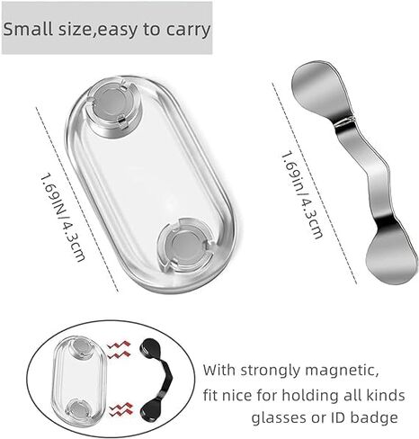Magnetic Badge Holder for Shirt Magnet Glasses Pin Sunglass Broche Eyeglass Clip Id Badge 3 Pack in Saudi Arabia