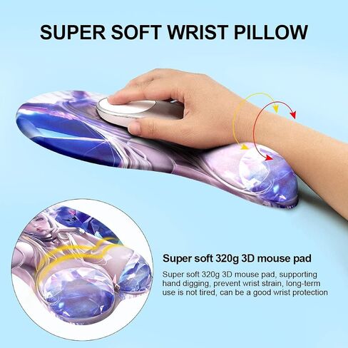 3D Anime Gaming Mousepad, Ergonomic Mouse Pad with Wrist Support Rest, Mousepad Gel Wrist Rest Memory Foam Non-Slip Pain Relief for Computer Home Office KG Alpha Kda Ahri in Saudi Arabia