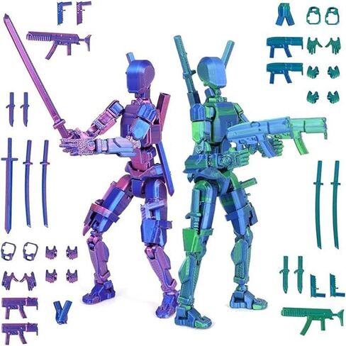 T13 Action Figure (Assembly) Titan 13 Dummy 13 Figure Robot 13 Figure 3D printed multiced multi-cointed mostible model (tentacle) in Saudi Arabia