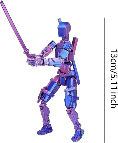 T13 Action Figure (Assembly) Titan 13 Dummy 13 Figure Robot 13 Figure 3D printed multiced multi-cointed mostible model (tentacle) in Saudi Arabia