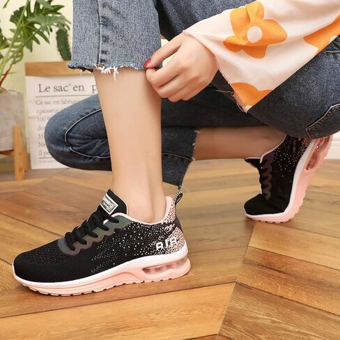 أحذية Dannto الرياضية النسائية خفيفة الوزن للمشي بوسادة هوائية للتنس والجري وأحذية رياضية أنيقة للفتيات in Kuwait