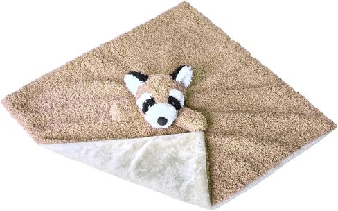 Doindute Baby Gray Raccoon بطانية أمان الحيوانات المحشوة الناعمة، بطانية قطيفة لشخصية الراكون المحببة، هدية استحمام الطفل/الحضانة، حديث الولادة المحبوب، الرضع، بطانية تحاضن للأطفال الصغار للأولاد والبنات، 35.56 سم in Kuwait