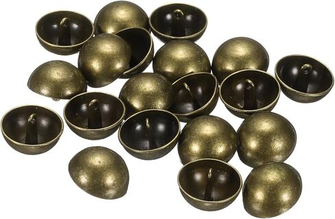 Harfington 20pcs أزرار خياطة معدنية نصف مقلدة ، 12.5 مم / 1/2 "نصف جولة الفطر أزرار كاب لؤلؤة معش in Kuwait