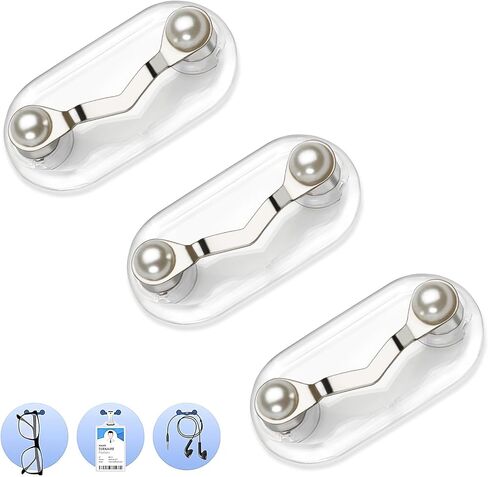 Magnetic Badge Holder for Shirt Magnet Glasses Pin Sunglass Broche Eyeglass Clip Id Badge 3 Pack in Saudi Arabia