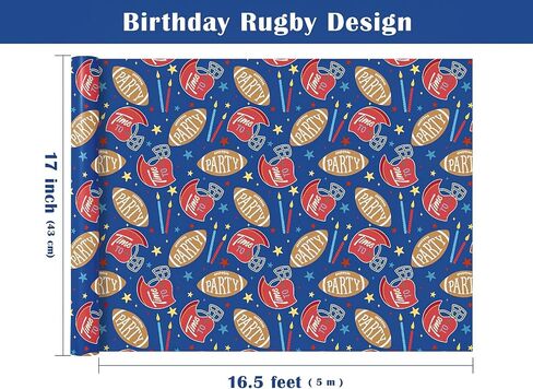 WRAPAHOLIC Soccer Christmas Wrapping Paper - Mini Roll - 17 Inch x 16.5 Feet - Snowflakes and Santa Hat Soccer Wrapping Paper for Christmas, Sport Party, Holiday, Party Celebration in Saudi Arabia