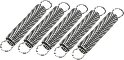 PATIKIL Extension Spring, 5pcs Wire Diameter 0.05", OD 0.4", Free Length 2.8" Spring Steel Dual Hook Tension Springs for Lawn Tractor Home Repairs DIY, Grey in Saudi Arabia