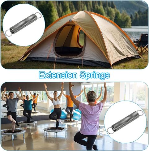 PATIKIL Extension Spring, 5pcs Wire Diameter 0.05", OD 0.4", Free Length 2.8" Spring Steel Dual Hook Tension Springs for Lawn Tractor Home Repairs DIY, Grey in Saudi Arabia