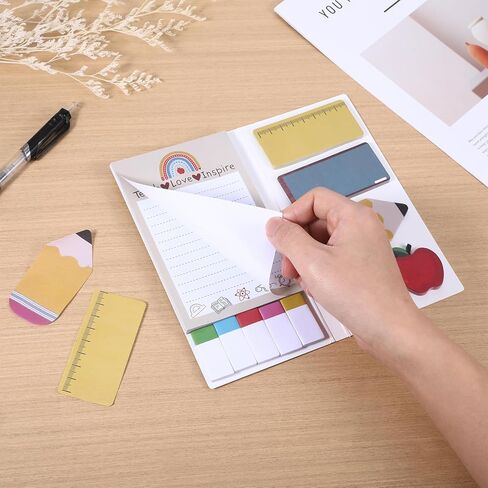 Teacher Sticky Notes Set,Teacher Notepad Blackboard,Self-Stick Note Pads,Teacher Appreciation Gifts,Self-Adhesive Personalized Sticky Notes,Teaching is a Work of Heart,School Supplies in Kuwait