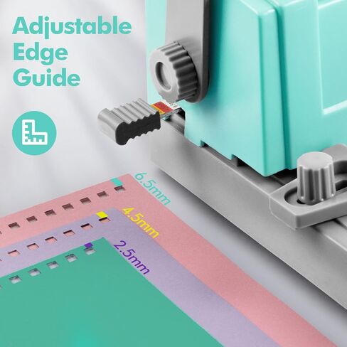 MAKEASY Binding Machine - Wire Binding Machine, 34 Hole, 12 Sheets Punch Capacity, Metal Book Maker Machine with 1 Box Wire Spines & Ring Opener in Kuwait