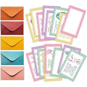 بطاقات لعبة Easter Treasure Hunt Cards ، لعبة بطاقة Hunt Bunny Scavenger (20 بطاقة مع مظاريف) ، يزود ألعاب الحفلات في الهواء الطلق بأنشطة للطلاب المعلمين (A04) (A04)