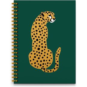Preppy Leopard Notebooks College Ruled 5.5×8.3,Leopard Spiral Notebooks for Work, Preppy Journaling Notebooks Spiral, Leopard Gifts for Women, Leopard Notebook for School Home, 160 Pages