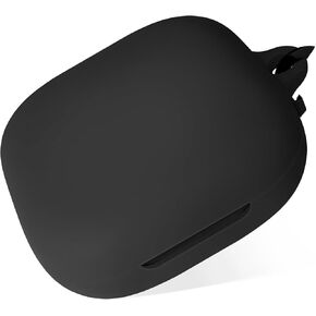 Geiomoo Silicone Case for SHOKZ OpenFit Air, Protective Cover with Carabiner (Black)