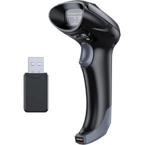 TEEMI QR Bluetooth Barcode Scanner, 1D 2D Wireless USB Imager for iPhone ipad Andriod Smartphone Tablet Mac Windows PC, Support PDF417 Driver License, Stable Bluetooth 5.0 Technology, with USB Dongle
