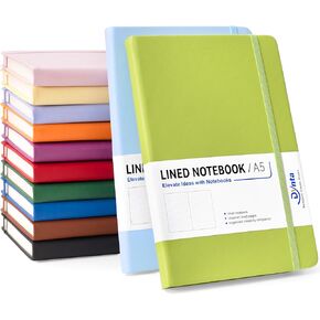 دفاتر المجلات المبطنة للنساء للنساء ، 12 حزمة A5 Hardcover Journals Bulk ، 200 صفحة/100 ورقة ، 5.8 × 8.4 بوصة ، 12 لونًا ، أجهزة الكمبيوتر المحمولة التي تحكمها الكلية للعمل ، والكتابة ، وأخذ الملاحظات.
