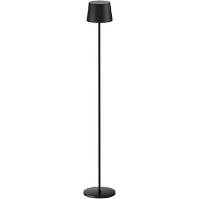 Cordless Floor Lamp, 7000mAh Battery Operated Floor Lamp, IP54 Waterproof Outdoor Modern Black Standing Lamp Rechargeable, Adjustable Height Floor Lamp for Outdoor/Indoor/Patio(Black)