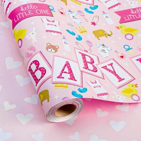 MERTURE PINK PINK BABY DARPLANG ROPER RLOAR ، 17 in x 32.8 ft (46.5 قدم مربع.