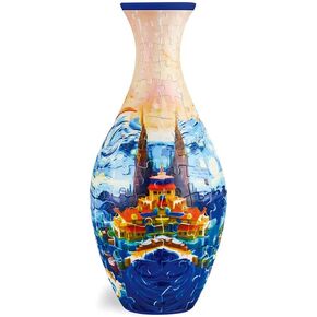 3D Puzzle Vase - أواني أزهار الألغاز ثلاثية الأبعاد لـ Ikebana ， ديكورات منزلية مصنوعة يدويًا ， ألعاب تخفيف الإجهاد للأطفال/المراهقين/الرجال ， هدية لعيد الميلاد/الزفاف/عيد الميلاد (الربيع)