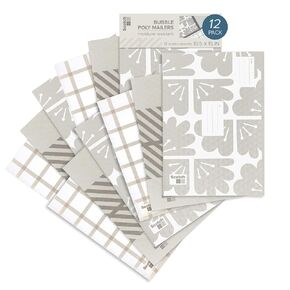 Scotch Polle Bubble Sealers ، تصميمات Taupe المتنوعة ، الحجم 5 كبير ، 10.5 في × 15 بوصة ، 12 مراسلة