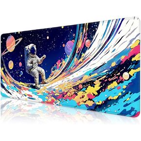 MEWOOCUE® Gaming Mouse Pad للكمبيوتر ، وسادات الماوس الكبيرة للوحة المفاتيح المكتبية ، والكمبيوتر المحمول الأسود للمكتب Cat Desk ، وسادة لوحة مفاتيح مقاومة للماء XXL.