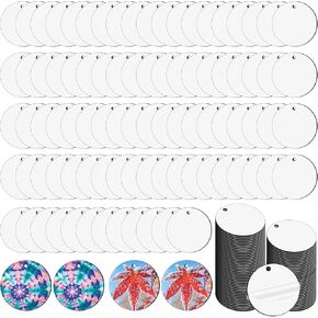 200pcs جولة تسامي القرط الفراغات الجزء الأكبر mdf الخشب الفارغ الفارغ الفارغ الفار