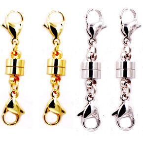 Magnetic Clasp for Necklace Bracelet Closure for Jewelry Making Lobster 10 White Gold