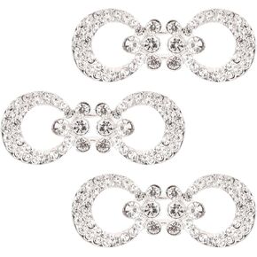 السحابات قفل Wandic Clasp ، 3 زوج 4.6 * 1.9 سم مقاطع Cape مع أزرار سترة Snap Vintage عتيقة من أجل الملابس شال سترة الملابس