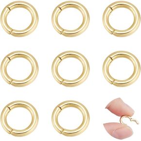 UniCraftale 8pcs 10mm real 18 k gold pring clasp clasp clasps clasps clasps clasps clasps for bracelet making made bracelet