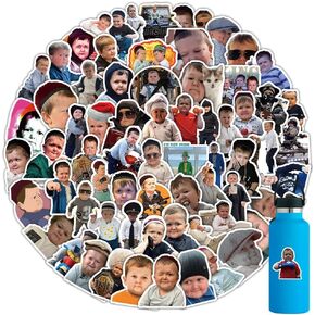 104Pcs Funny Meme Stickers Pack for Water Bottles， Cute and Funny Face Decals for Adult，Vinyl Waterproof Kids Sticker for Laptop，Phone，Hard Hat，Skateboard，Scrapbooking，Christmas Gifts for Kids/Teens