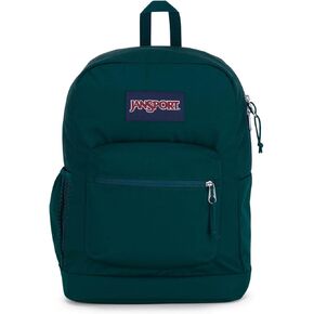 JanSport Cross Town Plus Backpack - Large Main Compartment, Side Water Bottle Pocket, 15-Inch Padded Laptop Sleeve - Red/Multi Hippie Days