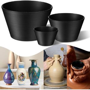 Palksky Rim Cone Pottery Tooly ، 3pcs Pottery Circular Clay Tools ، وأحجام متعددة للأدوات الفخارية السيراميك التي تحدد الحافات لخزاف المبتدئين والأطفال والبالغين
