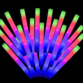 42pcs الرغوة توهج العصي بالجملة ، LED Foam Sticks 3 أوضاع وميض توهج في The Dark Light Up Party Forms Favors لعيد الميلاد ، والزفاف ، والهتاف ، والحفلات الموسيقية