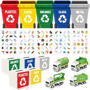 Cinrobiye Earth Day تعلم مجموعة نشاط إعادة التدوير ， Garbage Sorting Game Classroom Earth Day Recycling Activity Bulletin Board Board Educational Learning Antists Kit Earth Day Decorations for School