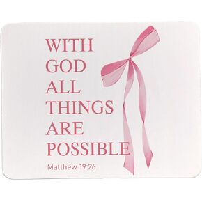 امسك fizz coquette pink bow mouse pad ، وسادات ماوس الكرز اللطيفة للمكتب للنساء ، واللوازم المكتبية الوردية ، وقاعدة الماوس المطاطية غير المنقولة لجهاز كمبيوتر محمول للماوس اللاسلكي ، 9.5 × 7.9 بوصة
