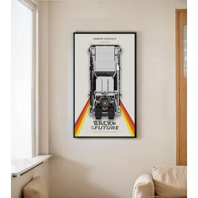 Display Wall Frame for Lego Back to The Future Time Machine Building Set,Building Blocks Display Board for Lego 10300 Wall Mount - Ideal Gifts for Lego Lovers,Size:19.6x11.81 in
