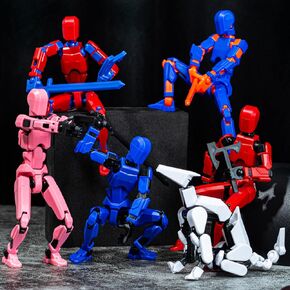 5 Pack T13 Action Figure Assembly ، Titan 13 Action Actures Set ، Dummy 13 Action Figures ، Nova 13 Robot Toy ، Lucky T 13 Toy for 6-12 year