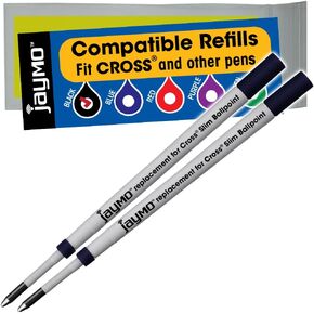 استبدال Jaymo لـ Cross Slim 8783 - التدابير 4 في / 102 مم - Ballpoint Pen Elcl - 6 أسود