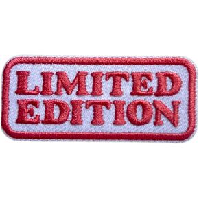Limited Edition Patch, Size 3 Inches Iron On Limited Quote Embroidery Patches for Hats Clothes Backpacks Jeans, DIY Sew On Patches, Fabric Patches, Pink Patches, Trendy Gift for Book Lovers