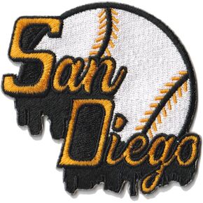 SMC Store City of San Diego Baseball Logo Patch Patch Embroidery Baseball Fan Team Team Iron on Sew on Patch المطرزة