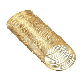 PATIKIL 100 Loops Memory Wire, 1pcs 0.8mm 20 Gauge Jewelry Wire Craft Wire Memory Steel Wire for Jewelry Making Bracelets Beading DIY Crafts, Dark Gold