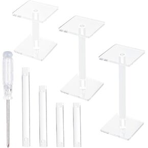 2pcs Flying Miniatures Combat Risers, Adjustable Height Multi-Tiered Platform Acrylic Terrain Combat Display Stands for DND Miniatures Tabletop Board Games RPG Accessories