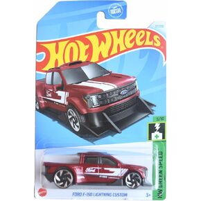 Hot Wheels Ford F 150 Lightning Custom ، HW Green Speed ​​5/10 [Red] 37/250