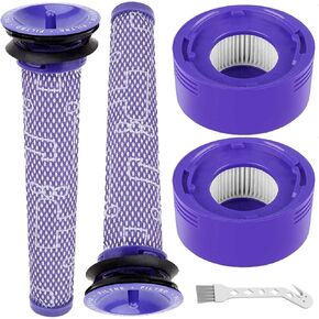 6 عبوات من فلاتر التفريغ متوافقة مع مكنسة Dyson V8 وV7 Animal وV8 المطلقة اللاسلكية، استبدال الفلتر يستبدل الجزء رقم 965661-01 و967478-01، 3 مرشحات مسبقة، 3 مرشحات لاحقة