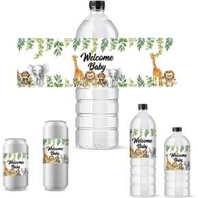 PH Pandahall 30pcs 2.5 "× 8.5" ملصقات زجاجة ماء ترحيب ملصقات مقاومة للماء الخطوط الذهب