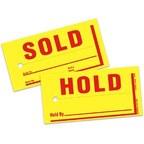 حزمة من 250 Mini Sold/Hold Tags