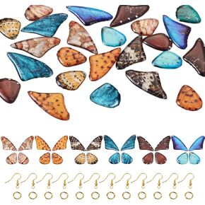 Beadthoven DIY 5 أزواج بريق بريق النجمة أكريليك متدلية تصنيع طقم طقم أقطاب متسلسلات بوهميان بأقراط بوهيمية مع حلقات حلقات حلقات القفزة ملحقات أقراط لصنع المجوهرات.