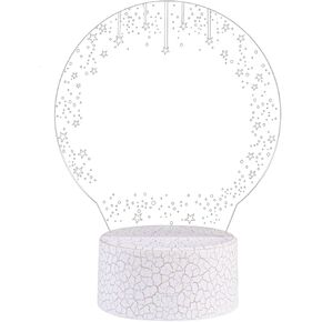 Led Note Board,Acrylic Dry Erase Board,Clear Desktop Note Memo Board with Star and Dot Patterns for Writing List Office Home