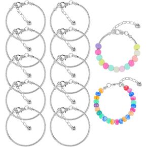 سوار سلسلة الأفعى 12 PCS مع سلسلة سوار سحر شكل قلب