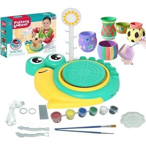 Dravilloy Pottery Wheel for Kids with Clay Sculpting Tools & Painting Kit ، Wheel Mini Pottery Wheel للمبتدئين ، الحرف اليدوية وأدوات الفخار للأطفال الذين تتراوح أعمارهم بين 8 و 12 عامًا