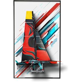WETCEAOM DISLAY WALDBOARD FOR LEGO Technic Emirates Team New Zealand AC75 Yacht 42174 ، متوافق مع سيارات Lego ، أفكار الهدايا لـ Lego Car Wall Mount Actusiast ، الحجم: 17.7x 29.5in