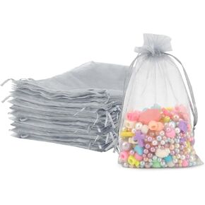 أكياس أورجانزا ، أكياس أورجانزا 4 × 6 ، 60pcs شبكات صغيرة من حقيبة الشبكات ، حقيبة حفل زفاف أبيض ، حقيبة هدية صغيرة ، حقيبة حلوى صغيرة للحفلات الزفاف ، التخرج ، إمدادات استحمام الطفل.